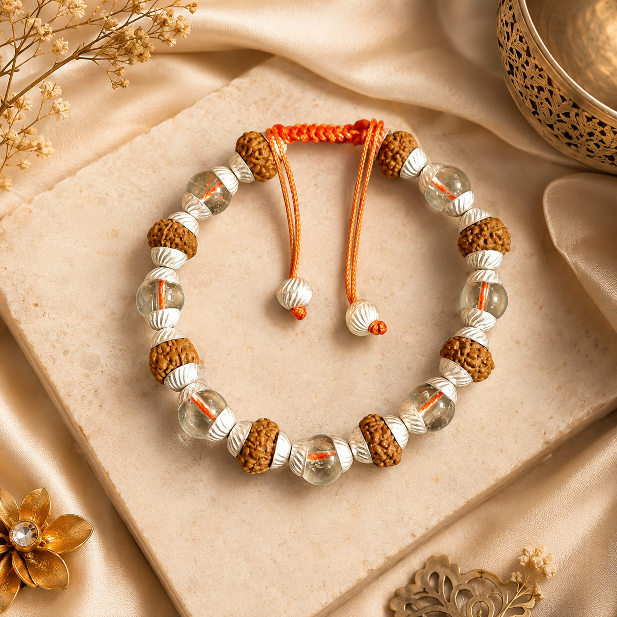 Rudraksha Crystal Bracelet