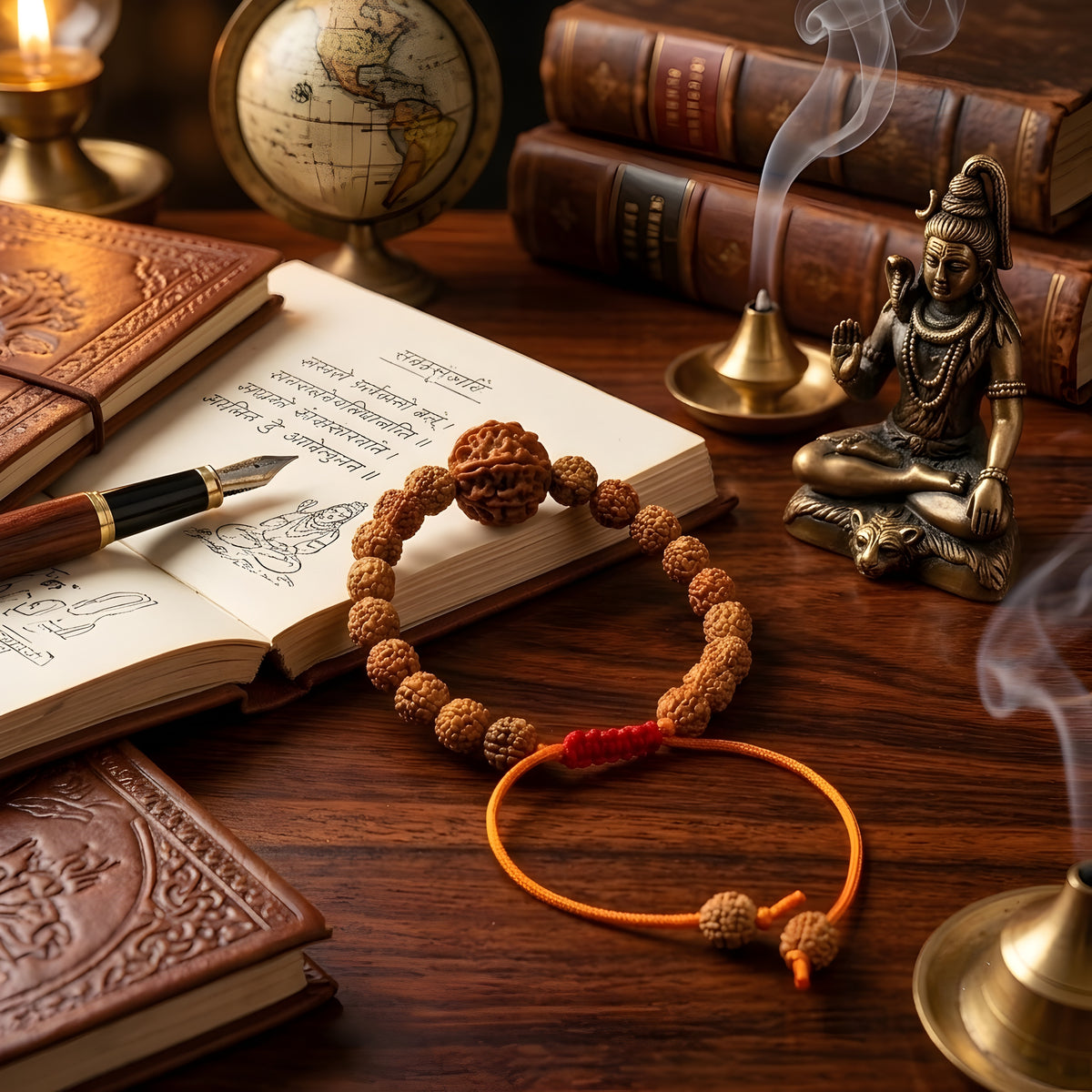 5 Mukhi Rudraksha Bracelet (Adjustable)